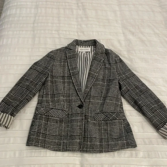 Cupcakes and cashmere plaid flannel blazer, size 4 - Picture 1 of 5